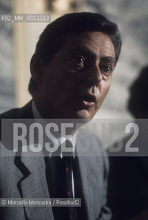 Italian entrepreneur Umberto Agnelli. Rome, Foreign Press Hall, about 1980 / Lindustriale Umberto Agnelli. Roma, Sala della Stampa Estera, 1980 circa - ©Marcello Mencarini/Rosebud2
