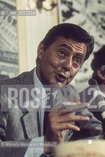 Italian entrepreneur Umberto Agnelli. Rome, Foreign Press Hall, about 1980 / Lindustriale Umberto Agnelli. Roma, Sala della Stampa Estera, 1980 circa - ©Marcello Mencarini/Rosebud2