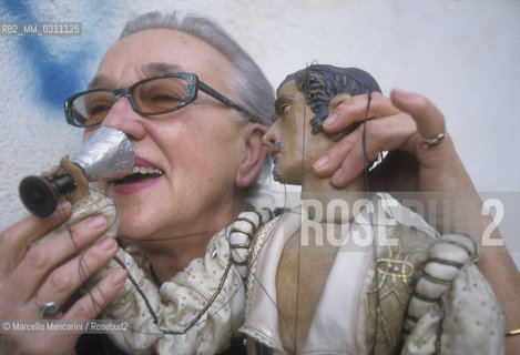 Margarethe Aicher, director of the Salzburger Maronettentheatre and granddaughter of the founder, 1998 / Margarethe Aicher, direttiice del Salzburger Maronettentheatre e nipote del fondatore - ©Marcello Mencarini/Rosebud2