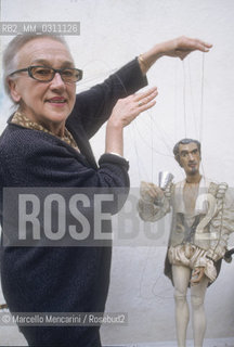 Margarethe Aicher, director of the Salzburger Maronettentheatre and granddaughter of the founder, 1998 / Margarethe Aicher, direttiice del Salzburger Maronettentheatre e nipote del fondatore - ©Marcello Mencarini/Rosebud2