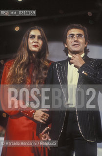 Sanremo Music Festival 1984. Italian pop singers Al Bano and Romina Power, at the festival with the winner song Ci sarà (In English: there will be) / Festival di Sanremo 1984. I cantanti Al Bano e Romina Power, al festival con la canzone vincitrice Ci sarà - ©Marcello Mencarini/Rosebud2