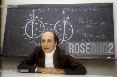Italian sociologist Francesco Alberoni. Milan, 1982 / Francesco Alberoni, sociologo. Milan, 1982 - ©Marcello Mencarini/Rosebud2