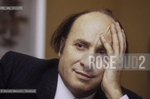 Italian sociologist Francesco Alberoni. Milan, 1982 / Francesco Alberoni, sociologo. Milan, 1982 - ©Marcello Mencarini/Rosebud2