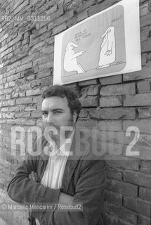 Bologna, Childrens Book Fair 1981. Italian cartoonist Francesco Tullio Argan / Bologna, Fiera del libro per ragazzi 1981. Il disegnatore Francesco Tullio Altan - ©Marcello Mencarini/Rosebud2
