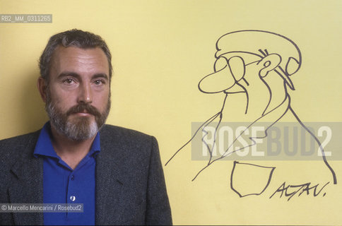 Italian Cartoonist Francesco Tullio Altan (about 1985) / Il disegnatore Francesco Tullio Argan (1985 circa) - ©Marcello Mencarini/Rosebud2