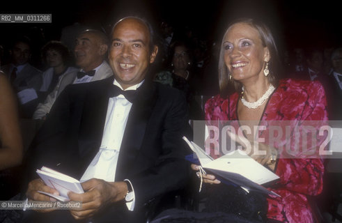 Italian politician Renato Altissimo and his wife, 1985 / Il politico Renato Altissimo con la moglie, 1985 - ©Marcello Mencarini/Rosebud2