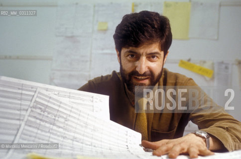 Venice, 1991. Italian composer Claudio Ambrosini / Venezia, 1991. Il compositore Claudio Ambrosini - ©Marcello Mencarini/Rosebud2