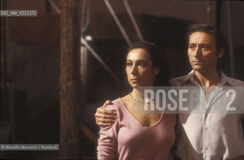 Barcelona (Spain), 1986. Spanish flamenco dancers Antonio Gades and Cristina Hoyos on the set of the movie El amor brujo by Carlos Saura / Barcellona (Spagna), 1986. I ballerini di flamenco Antonio Gades e Cristina Hoyos sul set del film El amor brujo di Carlos Saura - ©Marcello Mencarini/Rosebud2