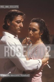 Barcelona (Spain), 1986. Spanish flamenco dancers Antonio Gades and Cristina Hoyos on the set of the movie El amor brujo by Carlos Saura / Barcellona (Spagna), 1986. I ballerini di flamenco Antonio Gades e Cristina Hoyos sul set del film El amor brujo (Lamore stregone) di Carlos Saura - ©Marcello Mencarini/Rosebud2