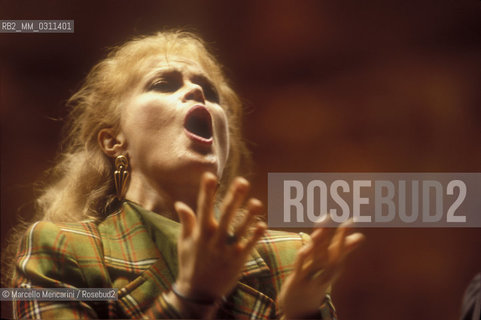 Rome, 1998. American soprano June Anderson performing a rehearsal / Roma, 1998. Il soprano June Anderson durante una prova - ©Marcello Mencarini/Rosebud2