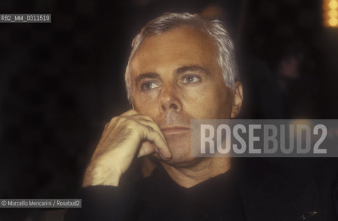 Milan, about 1985. Italian fashion designer Giorgio Armani / Milano, 1985 circa. Lo stilista Giorgio Armani - ©Marcello Mencarini/Rosebud2