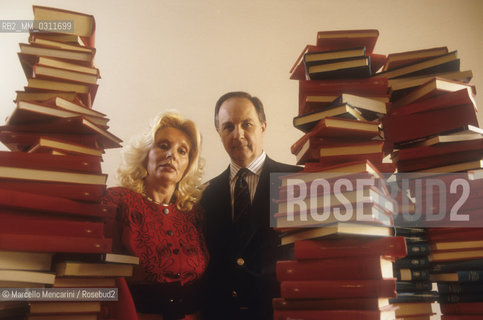 Rome, about 1990. Italian publisher Vittorio Avanzini, founder of Newton Compton publishing house, and his wife Maria Grazia / Roma, 1990 circa. Vittorio Avanzini, fondatore della casa editrice Newton Compton, e sua moglie Maria Grazia - ©Marcello Mencarini/Rosebud2