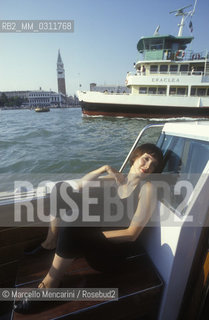 Venice Lido, Venice Film Festival 1986. French actress Sabine Azéma / Lido di Venezia, Mostra del Cinema di Venezia 1986. Lattrice Sabine Azéma - ©Marcello Mencarini/Rosebud2
