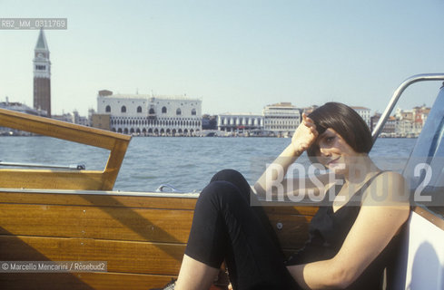 Venice Lido, Venice Film Festival 1986. French actress Sabine Azéma / Lido di Venezia, Mostra del Cinema di Venezia 1986. Lattrice Sabine Azéma - ©Marcello Mencarini/Rosebud2
