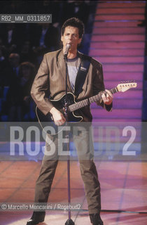 Rome, 1991. Italian singer and songwriter Claudio Baglioni performing / Roma, 1991. Il cantante Claudio Baglioni in concerto - ©Marcello Mencarini/Rosebud2