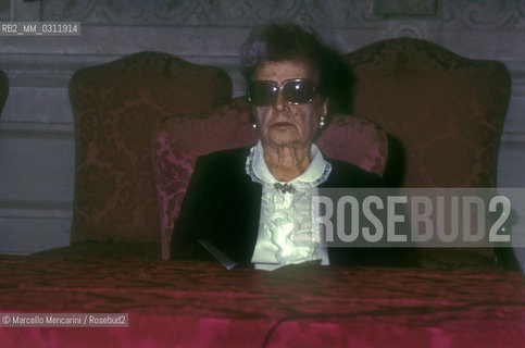 Italian writer Anna Banti (nom de plume of Lucia Lopresti), 1980 / La scrittrice Anna Banti (pseudonimo di Lucia Lopresti) - ©Marcello Mencarini/Rosebud2