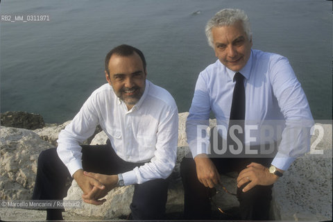Venice Lido, 1999. Venice Film Festival director Alberto Barbera and president of Venice Biennale Paolo Baratta / Lido di Venezia, 1999. Il direttore della Mostra del Cinema di Venezia Alberto Barbera e il presidente della Biennale Paolo Baratta - ©Marcello Mencarini/Rosebud2
