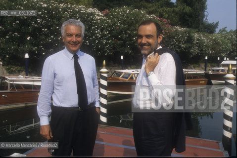 Venice Lido, 1999. President of Venice Biennale Paolo Baratta and Venice Film Festival director Alberto Barbera / Lido di Venezia, 1999. Il presidente della Biennale Paolo Baratta e il direttore della Mostra del Cinema di Venezia Alberto Barbera - ©Marcello Mencarini/Rosebud2