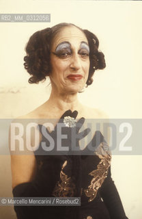 Rome, 1982. Theater actress Concetta Barra in her dressing room before a show / Roma, 1982. Lattrice di teatro Concetta Barra nel suo camerino prima di uno spettacolo - ©Marcello Mencarini/Rosebud2