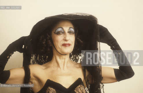 Rome, 1982. Theater actress Concetta Barra in her dressing room before a show / Roma, 1982. Lattrice di teatro Concetta Barra nel suo camerino prima di uno spettacolo - ©Marcello Mencarini/Rosebud2