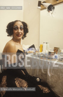 Rome, 1982. Theater actress Concetta Barra in her dressing room before a show / Roma, 1982. Lattrice di teatro Concetta Barra nel suo camerino prima di uno spettacolo - ©Marcello Mencarini/Rosebud2