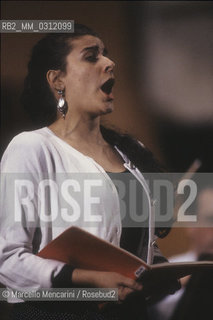 Rome, 1992. Opera singer Cecilia Bartoli performing / Roma, 1992. La cantante lirica Cecilia Bartoli in concerto - ©Marcello Mencarini/Rosebud2