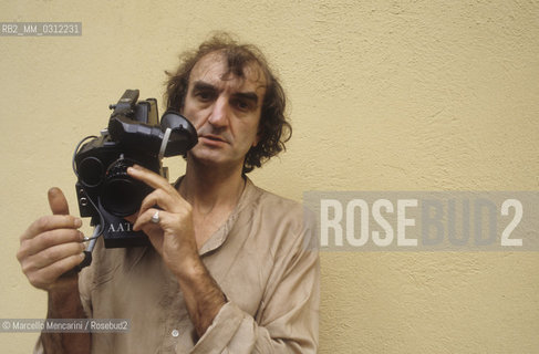 Jean Luc Godards camera maker and cameraman Jean-Paul Beauviala, about 1985 / Jean-Paul Beauviala, costruttore di telecamere e operatore per Jean-Luc Godard, 1985 circa - ©Marcello Mencarini/Rosebud2
