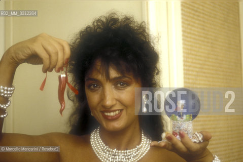 Sanremo Music Festival 1988. Italian pop singer Marcella Bella / Festival di Sanremo 1988. La cantante Marcella Bella - ©Marcello Mencarini/Rosebud2