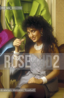 Sanremo Music Festival 1988. Italian pop singer Marcella Bella / Festival di Sanremo 1988. La cantante Marcella Bella - ©Marcello Mencarini/Rosebud2