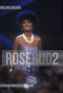 Sanremo Music Festival 1988. Marcella Bella sings Dopo la tempesta / Festival di Sanremo 1988. Marcella Bella canta Dopo la tempesta - ©Marcello Mencarini/Rosebud2