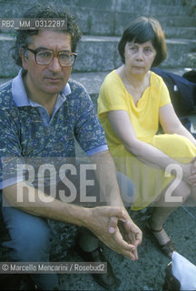 Ancient Ostia (Rome), 1994. Festival of the Poets. Italian poets Dario Bellezza and Amelia Rosselli / Ostia Antica (Roma), 1994. Festival dei poeti. I poeti Dario Bellezza e Amelia Rosselli - ©Marcello Mencarini/Rosebud2