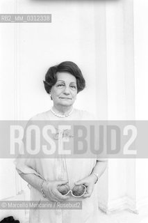 Anzio (Rome), 1983. Italian writer Maria Bellonci, founder of the Strega Literary Award / Anzio (Roma), 1983. La scrittrice Maria Bellonci, fondatrice del Premio Strega -
 ©Marcello Mencarini/Rosebud2