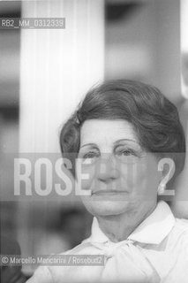 Anzio (Rome), 1983. Italian writer Maria Bellonci, founder of the Strega Literary Award / Anzio (Roma), 1983. La scrittrice Maria Bellonci, fondatrice del Premio Strega -
 ©Marcello Mencarini/Rosebud2