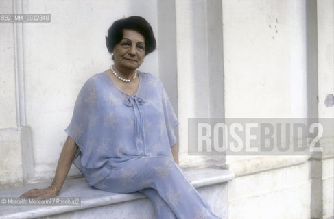 Anzio (Rome), 1983. Italian writer Maria Bellonci, founder of the Strega Literary Award / Anzio (Roma), 1983. La scrittrice Maria Bellonci, fondatrice del Premio Strega -
 ©Marcello Mencarini/Rosebud2