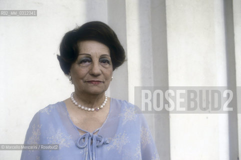 Anzio (Rome), 1983. Italian writer Maria Bellonci, founder of the Strega Literary Award / Anzio (Roma), 1983. La scrittrice Maria Bellonci, fondatrice del Premio Strega -
 ©Marcello Mencarini/Rosebud2