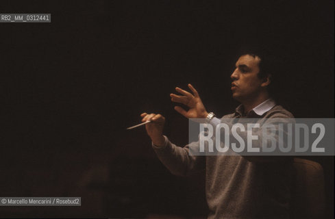 Italian conductor Umberto Benedetti Michelangeli, about 1985 / Il direttore dorchestra Umberto Benedetti Michelangeli, 1985 circa- ©Marcello Mencarini/Rosebud2
