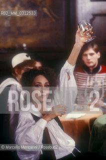 Zagreb, 1987. American actress Marisa Berenson on the set of the TV movie Lo Scialo (The Waste) ) directed by Franco Rossi / Zagabria, 1987. Lattrice Marisa Berenson sul set del film per la TV Lo Scialo diretto da Franco Rossi - ©Marcello Mencarini/Rosebud2