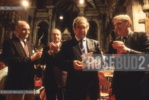 Venice Music Biennale, 1995. Italian composer Luciano Berio receiving the Golden Lion Award for Career Achievement / Biennale Musica di Venezia, 1995. Il compositore Luciano Berio mentre riceve il Leone doro alla carriera - ©Marcello Mencarini/Rosebud2