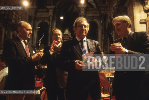 Venice Music Biennale, 1995. Italian composer Luciano Berio receiving the Golden Lion Award for Career Achievement / Biennale Musica di Venezia, 1995. Il compositore Luciano Berio mentre riceve il Leone doro alla carriera - ©Marcello Mencarini/Rosebud2