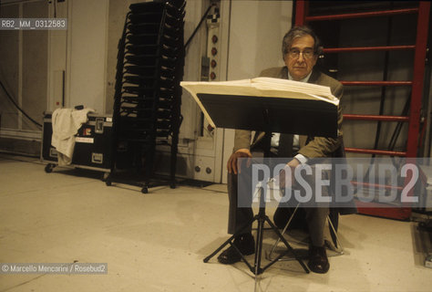 Paris, 1995. Italian composer Luciano Berio at IRCAM (Institut de Recherche et Coordination Acoustique/Musique) / Parigi, 1995. Il compositore Luciano Berio allIRCAM (Institut de Recherche et Coordination Acoustique/Musique) - ©Marcello Mencarini/Rosebud2