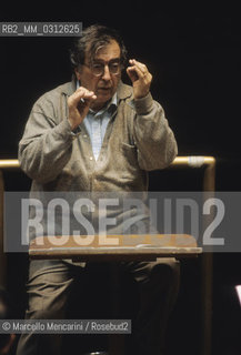 Rome, Auditorium Pio XII, 1995. Italian composer Luciano berio conducting / Roma, Auditorium Pio XII, 1995. Il compositore Luciano Berio mentre dirige - ©Marcello Mencarini/Rosebud2
