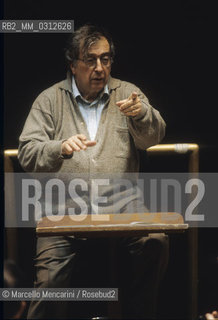 Rome, Auditorium Pio XII, 1995. Italian composer Luciano berio conducting / Roma, Auditorium Pio XII, 1995. Il compositore Luciano Berio mentre dirige - ©Marcello Mencarini/Rosebud2