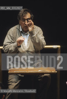 Rome, Auditorium Pio XII, 1995. Italian composer Luciano berio conducting / Roma, Auditorium Pio XII, 1995. Il compositore Luciano Berio mentre dirige - ©Marcello Mencarini/Rosebud2