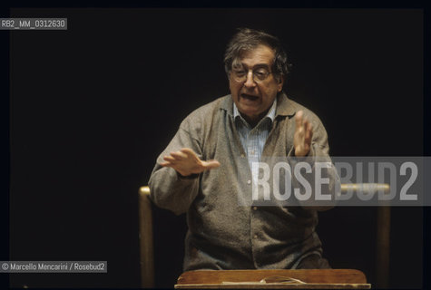 Rome, Auditorium Pio XII, 1995. Italian composer Luciano berio conducting / Roma, Auditorium Pio XII, 1995. Il compositore Luciano Berio mentre dirige - ©Marcello Mencarini/Rosebud2