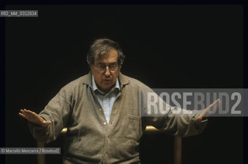 Rome, Auditorium Pio XII, 1995. Italian composer Luciano berio conducting / Roma, Auditorium Pio XII, 1995. Il compositore Luciano Berio mentre dirige - ©Marcello Mencarini/Rosebud2