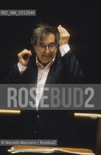 Siena 1995. Italian composer Luciano Berio conducting / Siena 1995. Il compositore Luciano Berio mentre dirige - ©Marcello Mencarini/Rosebud2