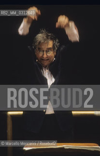 Siena 1995. Italian composer Luciano Berio conducting / Siena 1995. Il compositore Luciano Berio mentre dirige - ©Marcello Mencarini/Rosebud2