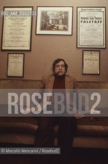 Milan, La Scala Theater, 1982. Italian composer Luciano Berio / Milano, Teatro alla Scala, 1982. Il compositore Luciano Berio - ©Marcello Mencarini/Rosebud2