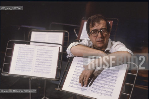 Florence, Teatro Comunale, about 1982. Italian composer Luciano Berio / Firenze, Teatro Comunale, 1982 circa. Il compositore Luciano Berio - ©Marcello Mencarini/Rosebud2