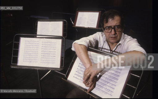 Florence, Teatro Comunale, about 1982. Italian composer Luciano Berio / Firenze, Teatro Comunale, 1982 circa. Il compositore Luciano Berio - ©Marcello Mencarini/Rosebud2